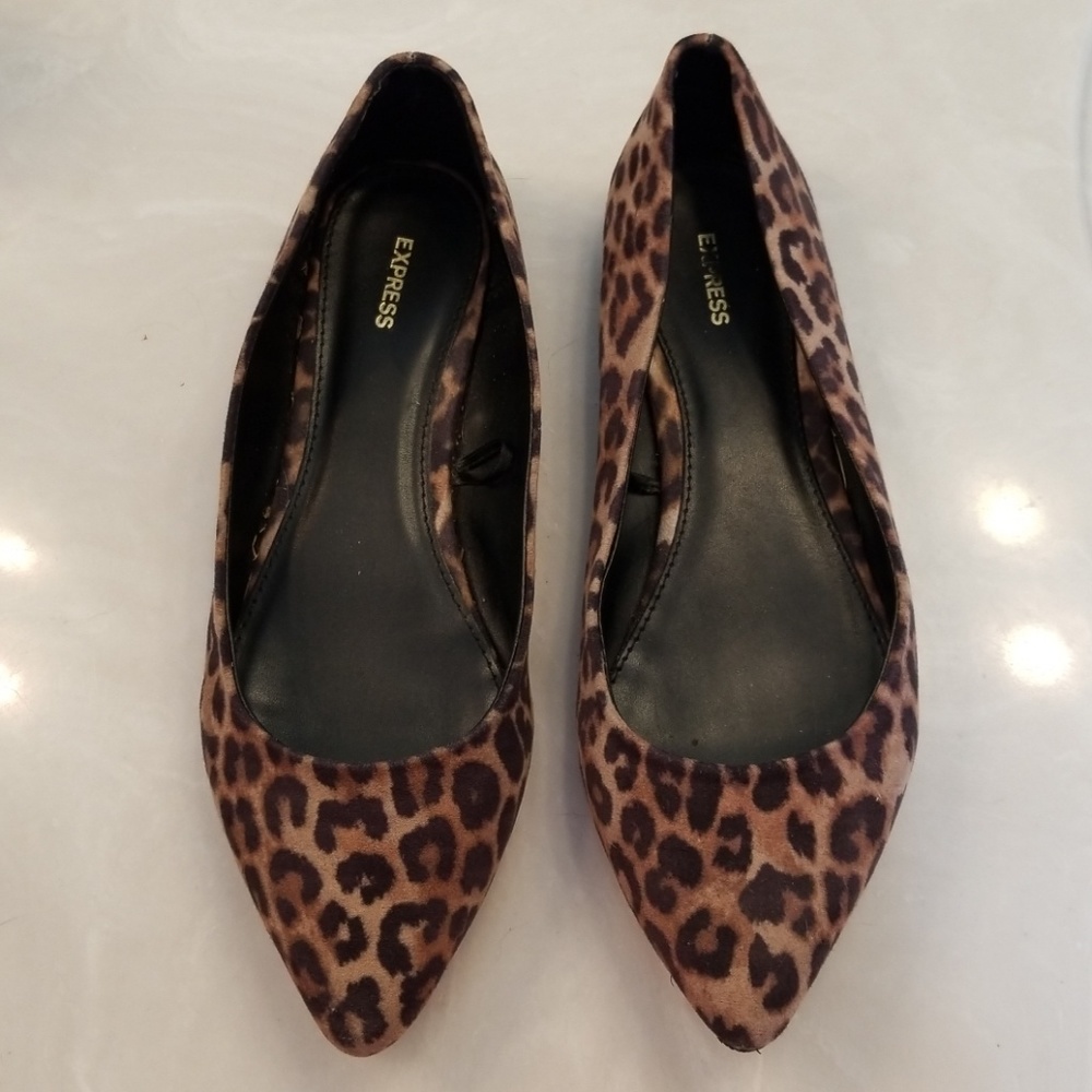Express leopard flats